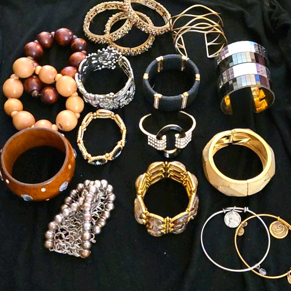 17 Vintage to Modern Assorted Bracelets